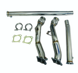 Catless Downpipe Exhaust for 1997-2005 K04/RS6 Fits Audi S4 B5 A6/Allroad C5 2.7L Bi Turbo 3"-2.5"