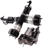 Front Suspension Damper and Compressor Pump compatible for Mercedes S-Class W221 4MATIC 05-13