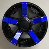 Truck Wheels 20" Saint Black With Chrome Strip, Chrome Strip,Gloss Black Strip