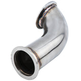 90 Degree 2.5ID V-band Flange Elbow Adapter Downpipe Stainless Steel Universal