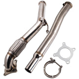 Stainless Steel Downpipe 3 Turbo For 2006-2010 Gti Jetta compatible for Audi A3 2.0L 2.0T