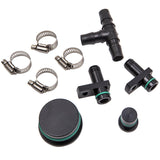 PCV Reroute Kit w/ 8 ft Hose and Resonator Plug compatible for GM 6.6L 04-10 LLY LBZ compatible for Duramax