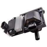 Ignition Coil + Module assembly compatible for Mercury Marine 4.3L 6.2L w/Flat Dist Cap