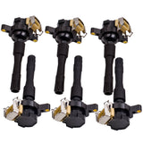 Ignition Coils 6pcs compatible for BMW E36 E39 E46 323i 325Ci 525i X5 2.5L UF300 UF354