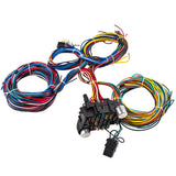 21 Circuit Wiring Harness compatible for CHEVY Mopar compatible for FORD Hotrod UNIVERSAL Extra long Wires