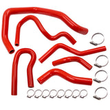 6x Silicone Radiator Hose Kit with Clamps Red compatible for Honda Civic 1.6L D15 D16