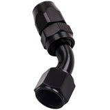 Black AN10 -10AN 45 Degree Swivel Oil Fuel Gas Hose Line Fitting Adaptor