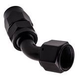 Black AN10 -10AN 45 Degree Swivel Oil Fuel Gas Hose Line Fitting Adaptor