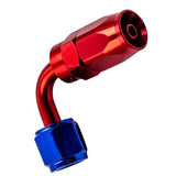 AN4 4-AN 90 Degree Fuel Oil Gas Swivel Fitting Hose End Adaptor Red Blue