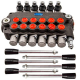 6 Spool 2 Joysticks Hydraulic Directional Control Valve 21gpm 40L/min