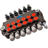 6 Spool 2 Joysticks Hydraulic Directional Control Valve 21gpm 40L/min