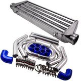 Tube and Fin Universal Intercooler 2.5 64mm Turbo Piping Pipe Kit compatible for Audi